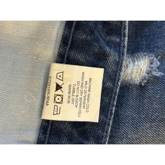 Ether Jeans Size 28/6 Mom Cut Ankle Raw Hem Medium Wash High Rise - Picture 11 of 11